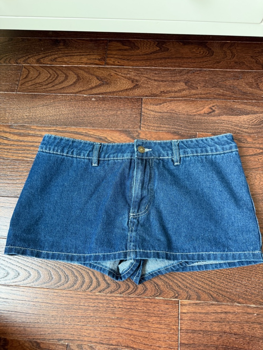Lioness Dark Blue Denim Mini Skirt